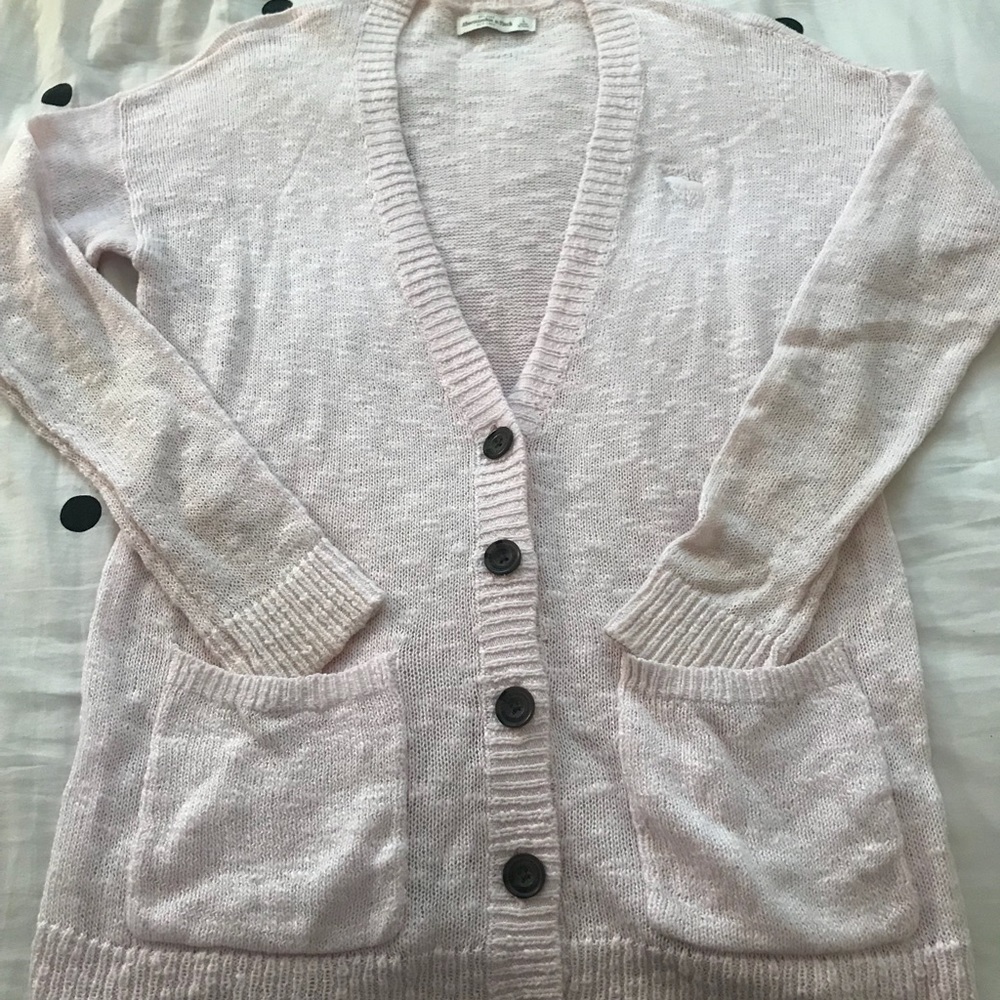 Abercrombie and Fitch Light Pink Cardigan